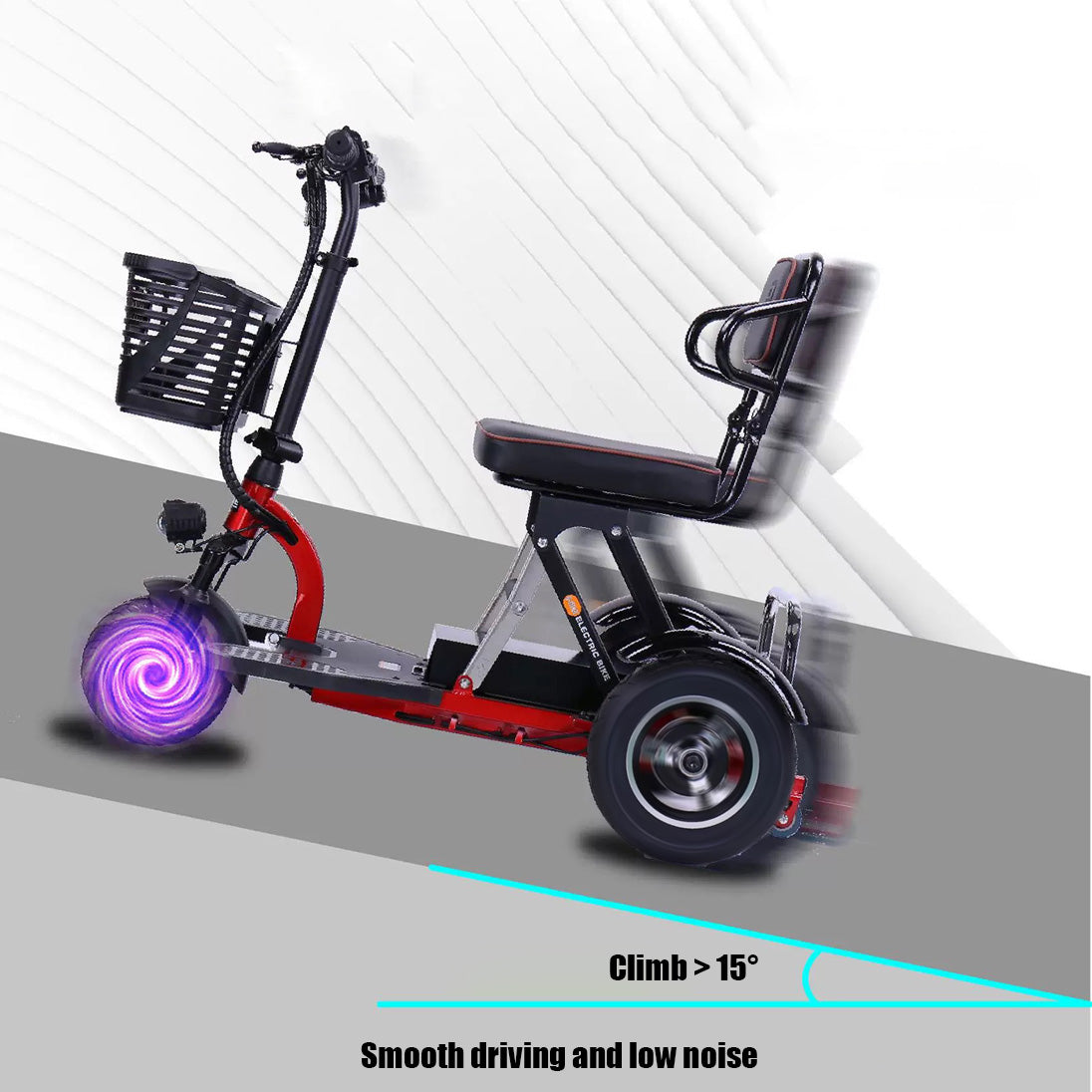 Electric Tricycle Olive Greenand &Red