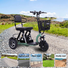 Electric Tricycle Olive Greenand &Red
