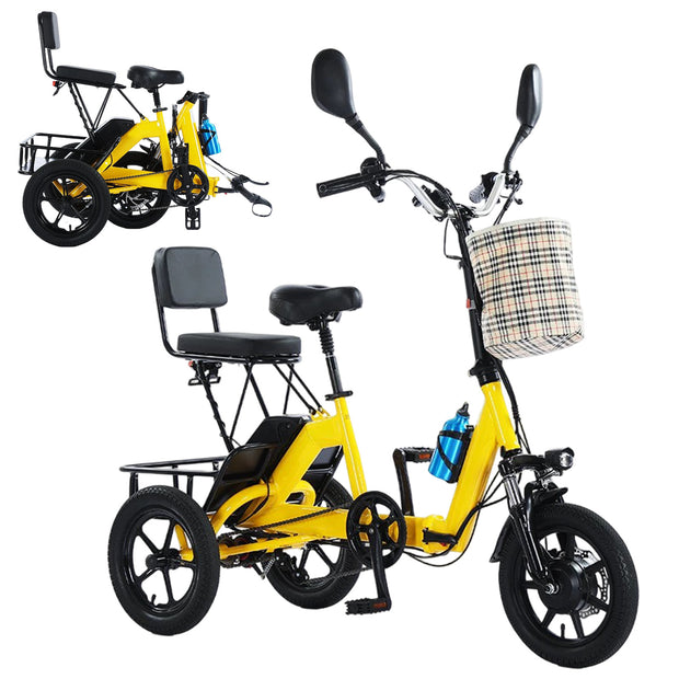 Yellow Electric Tricycle