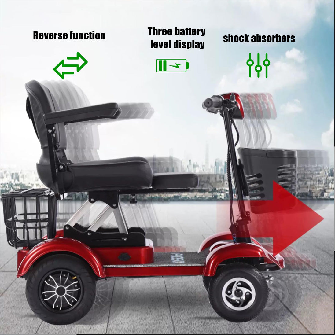 Red Electric  Scooter