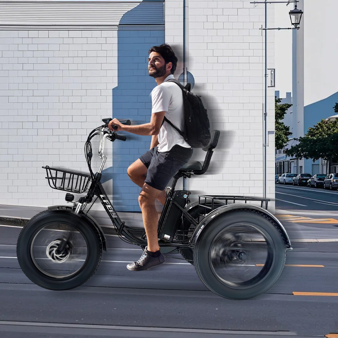 Black Electric Tricycle