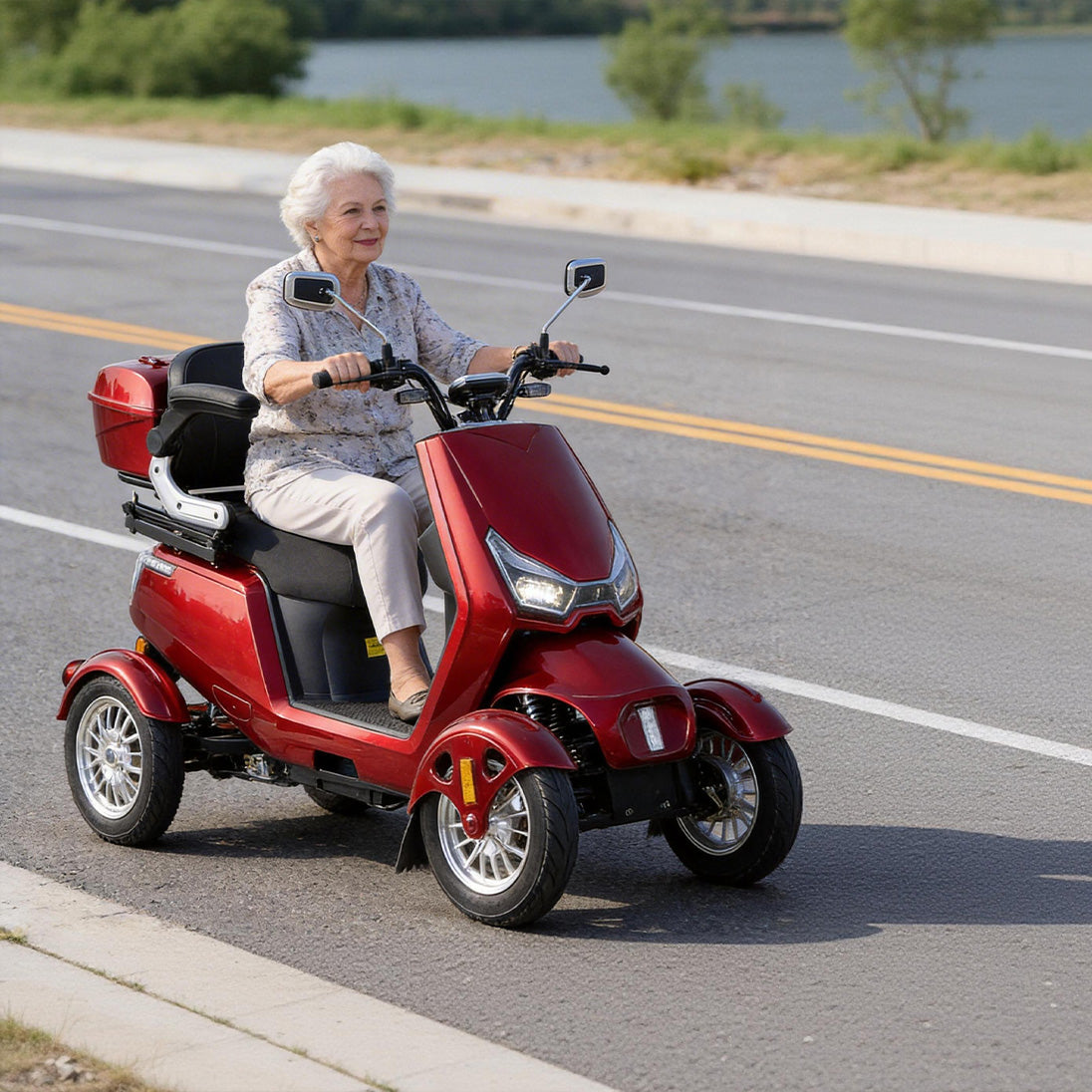 Silver Electric  Scooter