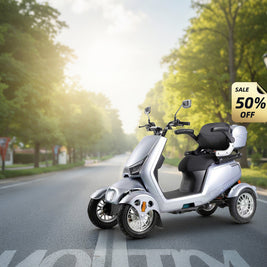 Silver Electric  Scooter